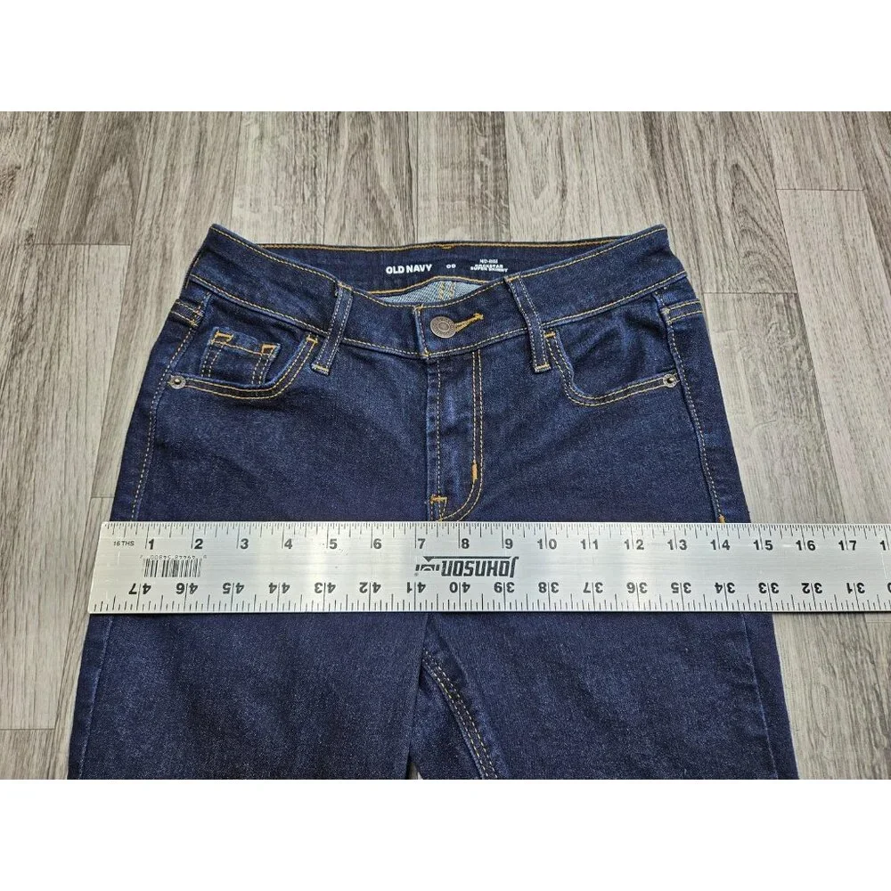 Old Navy Jeans Womens‎ 00 Blue Mid Rise Rockstar Super Skinny Denim